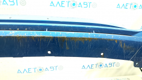 Front bumper bare Ford Fusion mk5 19-20 without parking sensors and towing hook, blue E7, worn, scratches, sawed, broken fasteners