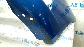 Front bumper bare Ford Fusion mk5 19-20 without parking sensors and towing hook, blue E7, worn, scratches, sawed, broken fasteners