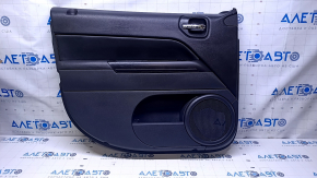 Door trim card front left Jeep Patriot 11-17 black with black insert leather, armrest rubber, scuffs, scratches