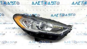 Front right headlight complete Ford Fusion mk5 17-20 halogen, with DRL, sand
