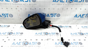 Side mirror left Ford Fusion mk5 19-20 5 pins, heated, BSM, blue, scratches, worn