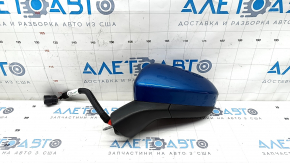 Side mirror left Ford Fusion mk5 19-20 5 pins, heated, BSM, blue, scratches, worn