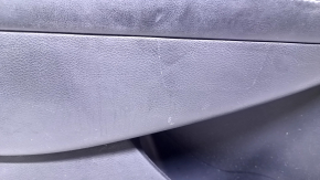 Door trim card front left Nissan Murano z52 15-17 black with black insert leather, armrest black leather, molding gray gloss, scratches, dents, abrasions