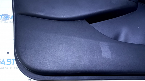 Door trim card front left Nissan Murano z52 15-17 black with black insert leather, armrest black leather, molding gray gloss, scratches, dents, abrasions