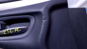 Door trim card front left Nissan Murano z52 15-17 black with black insert leather, armrest black leather, molding gray gloss, scratches, dents, abrasions