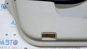 Door trim card front left Infiniti Q50 14- gray, with black leather insert, armrest black leather, molding carbon, without backlight, scratches, abrasions, dents, scuffs