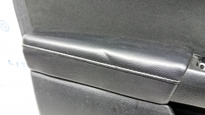 Door trim card front left Ford Fusion mk5 17-20 black with gray insert, cloth, armrest leather, molding gray, scratches, dented