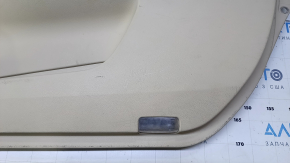 Door trim card front right Lexus ES300h ES350 13-18 beige with black insert leather, armrest beige leather, molding for light wood, pokes, scratches, abrasions, scuffs, for cleaning