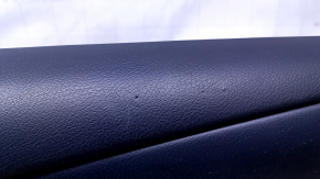 Door trim card front right Lexus RX350 RX450h 10-15 black with black insert leather, armrest gray leather type 2, scuffs, bumps, scratches, cracked leather