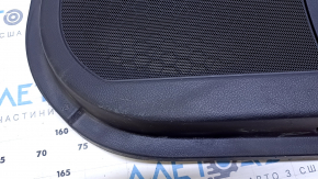 Door trim card front right Lexus RX350 RX450h 10-15 black with black insert leather, armrest gray leather type 2, scuffs, bumps, scratches, cracked leather