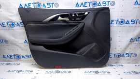 Door trim card front left Infiniti QX30 17- black with black insert leather, armrest black leather, molding black gloss, for adjustment and memory of seats, scratches, pokes, scuffs, abrasions, dents