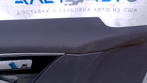 Door trim card front left Infiniti QX30 17- black with black insert leather, armrest black leather, molding black gloss, for adjustment and memory of seats, scratches, pokes, scuffs, abrasions, dents