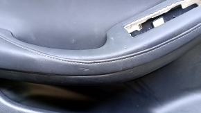 Door trim card front left Infiniti QX30 17- black with black insert leather, armrest black leather, molding black gloss, for adjustment and memory of seats, scratches, pokes, scuffs, abrasions, dents