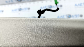 Door trim card rear left Volvo XC90 16-22 gray leather, gray leather armrest, wood insert, tears, scratches, dry cleaning