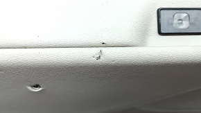Door trim card rear left Volvo XC90 16-22 gray leather, gray leather armrest, wood insert, tears, scratches, dry cleaning