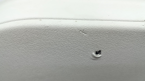 Door trim card rear left Volvo XC90 16-22 gray leather, gray leather armrest, wood insert, tears, scratches, dry cleaning