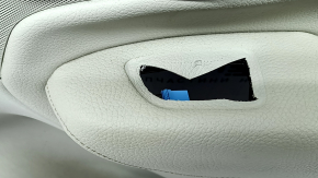 Door trim card front right Volvo XC90 16-22 gray leather, gray leather armrest, wood insert, scratches, broken fastening, dry cleaning