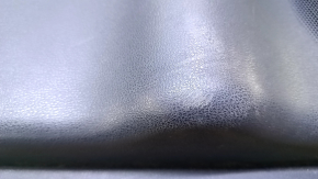 Door trim card front left Nissan Leaf 13-17 black with black insert leather, armrest black cloth, scratches, bumps, abrasions