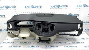 Torpedo front panel with AIRBAG Volvo XC90 16-22 with projection gray + black