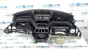 Torpedo front panel with AIRBAG Volvo XC90 16-22 with projection gray + black
