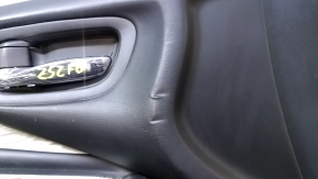 Door trim card front left Nissan Murano z52 15-17 black with black insert leather, armrest black leather, molding gray gloss, scratches, dents, pokes, scuffs, abrasions
