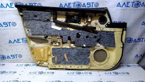 Door trim card front right Lexus GS300 GS350 GS430 GS450h 06-07 beige with gray leather insert, armrest beige leather, wood-colored trim, scuffs, bumps, scratches, broken fastener