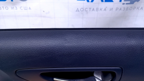 Door trim card front right Lexus IS 14-20 black with black insert leather, armrest black leather, handle molding golden, scratches, dent, abrasions