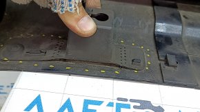 Left threshold Volvo XC90 16-22 with seal, blue, dented, scratches, broken fastening