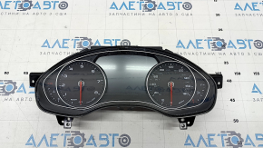 Instrument cluster Audi A6 C7 16-18 rest without night vision and projection, 92k, air on the edge