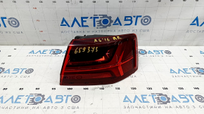 Outer wing lamp right Audi A6 C7 16-18 rest, scratches, crack in glass