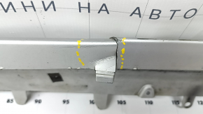 Volvo XC90 16-19 front bumper lip trim is dented, cracks, scratches, crack in the mount