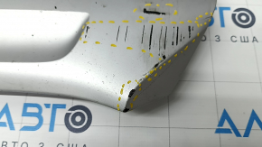 Volvo XC90 16-19 front bumper lip trim is dented, cracks, scratches, crack in the mount