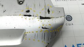 Volvo XC90 16-19 front bumper lip trim is dented, cracks, scratches, crack in the mount