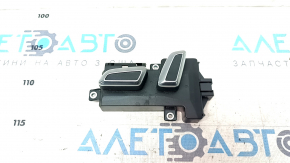 Driver's seat control Audi A4 B8 13-16 black, with chrome insert