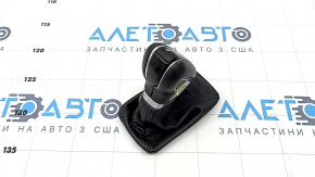 Gear knob Volvo XC90 16-22 leather black, chrome, worn