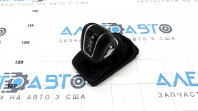 Gear knob Volvo XC90 16-22 leather black, chrome, worn