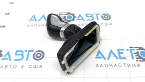 Gear knob Volvo XC90 16-22 leather black, chrome, worn