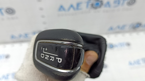 Gear knob Volvo XC90 16-22 leather black, chrome, worn