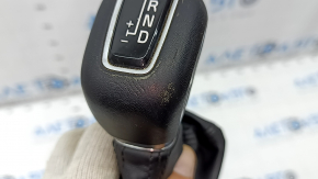 Gear knob Volvo XC90 16-22 leather black, chrome, worn