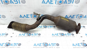 The inlet pipe with a catalytic converter Nissan Rogue Sport 17-19 is rusty, the studs are sawed off, the mesh is torn