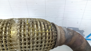 The inlet pipe with a catalytic converter Nissan Rogue Sport 17-19 is rusty, the studs are sawed off, the mesh is torn