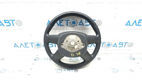 Bare steering wheel Audi A4 B8 13-16 leather black, 4 spokes, worn, crushed