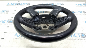 Bare steering wheel Audi A4 B8 13-16 leather black, 4 spokes, worn, crushed