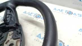 Bare steering wheel Audi A4 B8 13-16 leather black, 4 spokes, worn, crushed