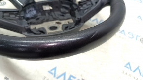 Bare steering wheel Audi A4 B8 13-16 leather black, 4 spokes, worn, crushed