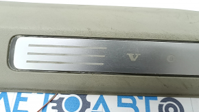 Door sill trim front left inner Volvo XC90 16-22 with backlight, gray, scratches, broken, needs cleaning