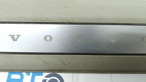 Door sill trim front left inner Volvo XC90 16-22 with backlight, gray, scratches, broken, needs cleaning
