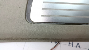 Door sill trim front left inner Volvo XC90 16-22 with backlight, gray, scratches, broken, needs cleaning