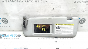 Left visor Audi A4 B8 13-16 rest, sedan gray, without hook, pressed