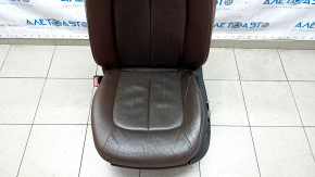 Driver's seat Audi A6 C7 12-18 with airbag, brown leather, without ventilation, heated, electric, bumpers